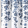 thumbnail image 4 of Weeping Flower Shower Curtain - Fabric Floral Vine Print Design, 72\u201d x 72\u201d, Navy and Blue, 4 of 6