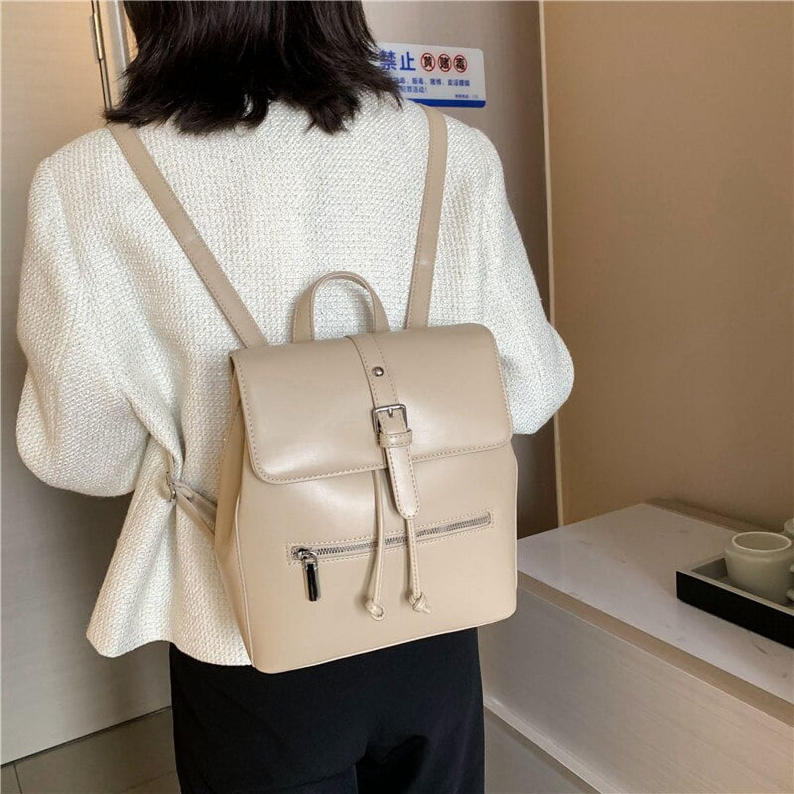 Cocopeaunts Fashion Leather Women Backpack Luxury Designer Backpacks Small School Bag for Girls Backpack Cute Shoulder Bag Mochila Feminina, Adult