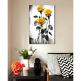 thumbnail image 3 of Flower Canvas Art Flower Picture Bathroom Wall Decor Fraemd Floral Painting Vintage Artwork for Living Room Office Home Decoration Gallery Wrapped Ready to Hang(Flower-3,12.00"x18.00"), 3 of 6