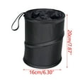 thumbnail image 3 of QTBIUQ Mini Foldable Hanging Car Trash Can Garbage Bin with Press Top Lid, Hanging Garbage Can for Car Black, 3 of 9