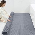thumbnail image 5 of 10pcs Interlocking Drainage Mat, Non Slip Plastic Floor Tiles with Waterproof Hollow Design for Bathroom Shower Kitchen Garage Workshop Flooring, Outdoor Indoor Surface Protection, Gray, 5 of 6