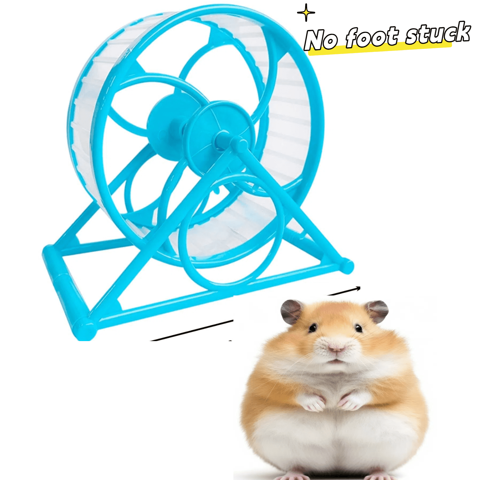Super-Silent Hamster Exercise Wheels - Quiet_Spinner Hamster Running Wheels Transparent Hamster Wheel with Adjustable Stand for Hamsters Gerbils Mice Or Other Small Animals