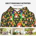thumbnail image 4 of Lsque Mushroom Leaf Pattern Casual Women's Hoodie,Hooded Sweatshirt with Kangaroo Pocket,Pullover Hoodie with Eye-catching Drawstrings-XX-Large, 4 of 7