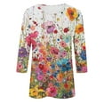 thumbnail image 5 of LiMoi Plus Size T Shirts Plus Size Tops for Women 3/4 Sleeve Plus Size Tops for Women Summer T Shirts for Women Graphic Gym Items Ordered by Me, 5 of 5