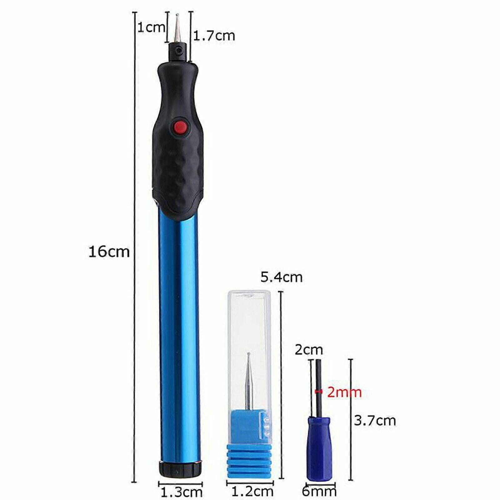 Portable Electric Engraving Pen Carving Tools With Diamond Tip For Jewelry Metal Glass Stone Plastic Wood Blue