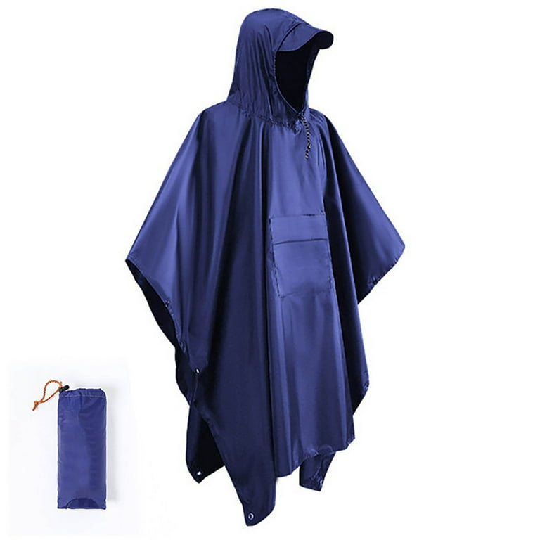 Tiqkatyck Shawl Wraps for Women Clearance Hooded Portable Rain Poncho for  Hiking Camping Fishing Scarf for Women Shawls and Wraps Blue