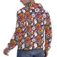 thumbnail image 6 of Picia Pumpkin And Flying Bat1 Pattern Casual Men's Hoodie - Lightweight Hooded Sweatshirt with Kangaroo Pocket, Comfortable Pullover for Everyday, Travel-X-Large, 6 of 7