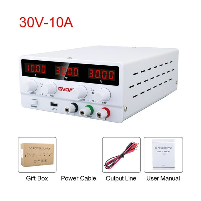 Alimentation de Laboratoire Réglable par USB DC 60V 5A Régulateur de Tension Réglable 30V 10A Stabilisateur de Commutation de Banc, Facile à Utiliser