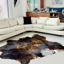 Real Cowhide Rug in Dark Brindle | Extra Large 6' x 8'