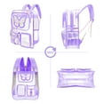 thumbnail image 3 of SANMADROLA Clear Backpack Heavy Duty Transparent Bookbag Teen Girlish Cute Bag Large Capacity See Through Backpacks Stadium Approved Daypack for Middle School College Sport/Travel, Purple Butterfly, 3 of 9