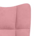 thumbnail image 4 of vidaXL Relaxing Chair Pink Velvet, 4 of 5