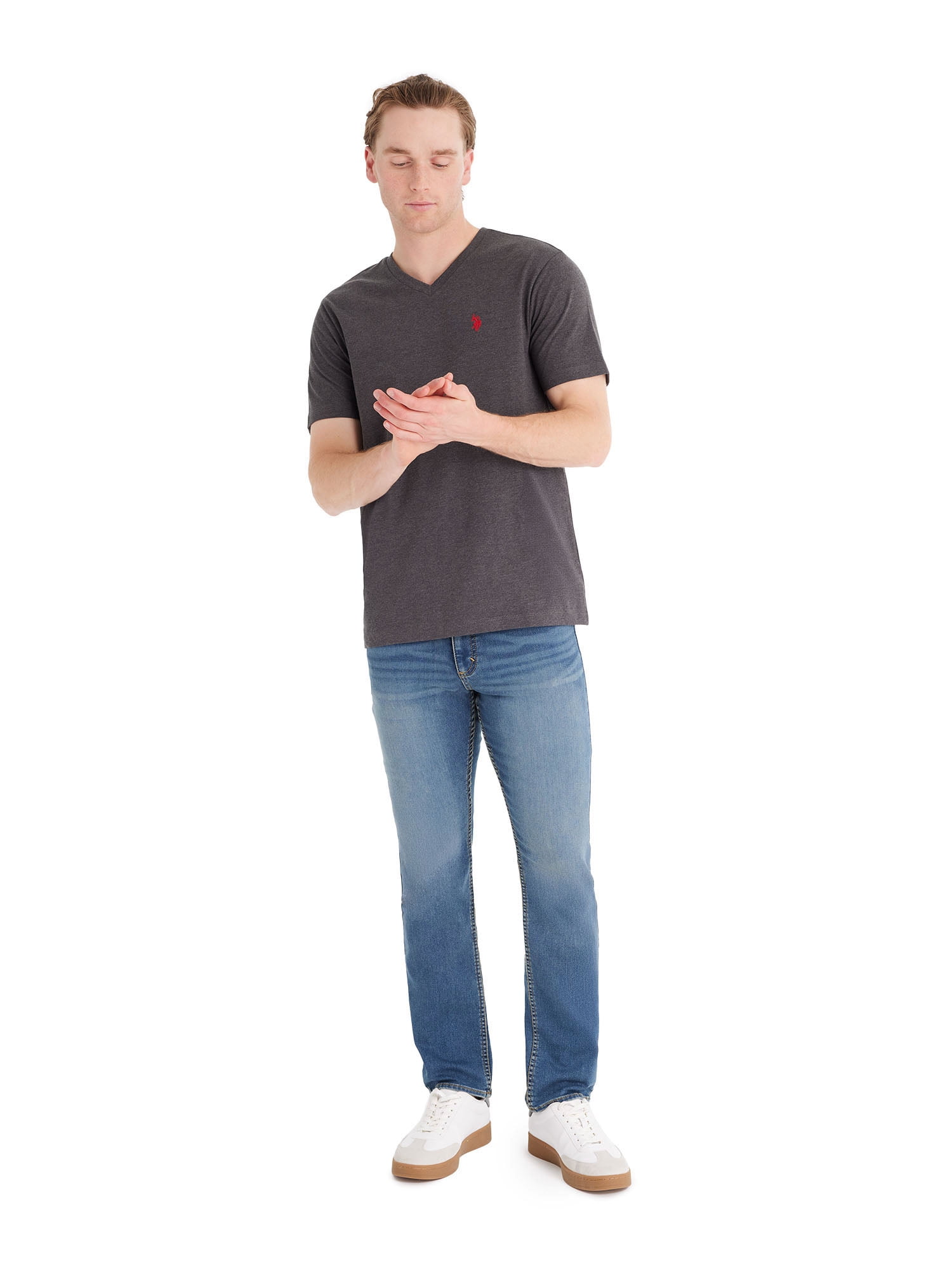 U.S. Polo Assn. Men's Basic Short Sleeve V-Neck T-Shirt
