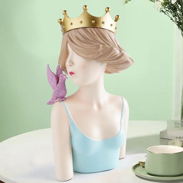 1 piece artesanía statua dama mujeres adorno statuas decorativas estatua decoración para hogar resinas figurils sa de escritorio de Colco Estatua decorativa de figuras