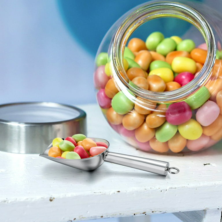 2xIce Cube Scoopers Popcorn Spoon Metal Candy Scoop Pet Food Scoops Metal