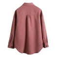 thumbnail image 6 of SSLR Womens Corduroy Shacket Jacket Shirt Oversized Button Down Shirts Long Sleeve Casual Tops, 6 of 8