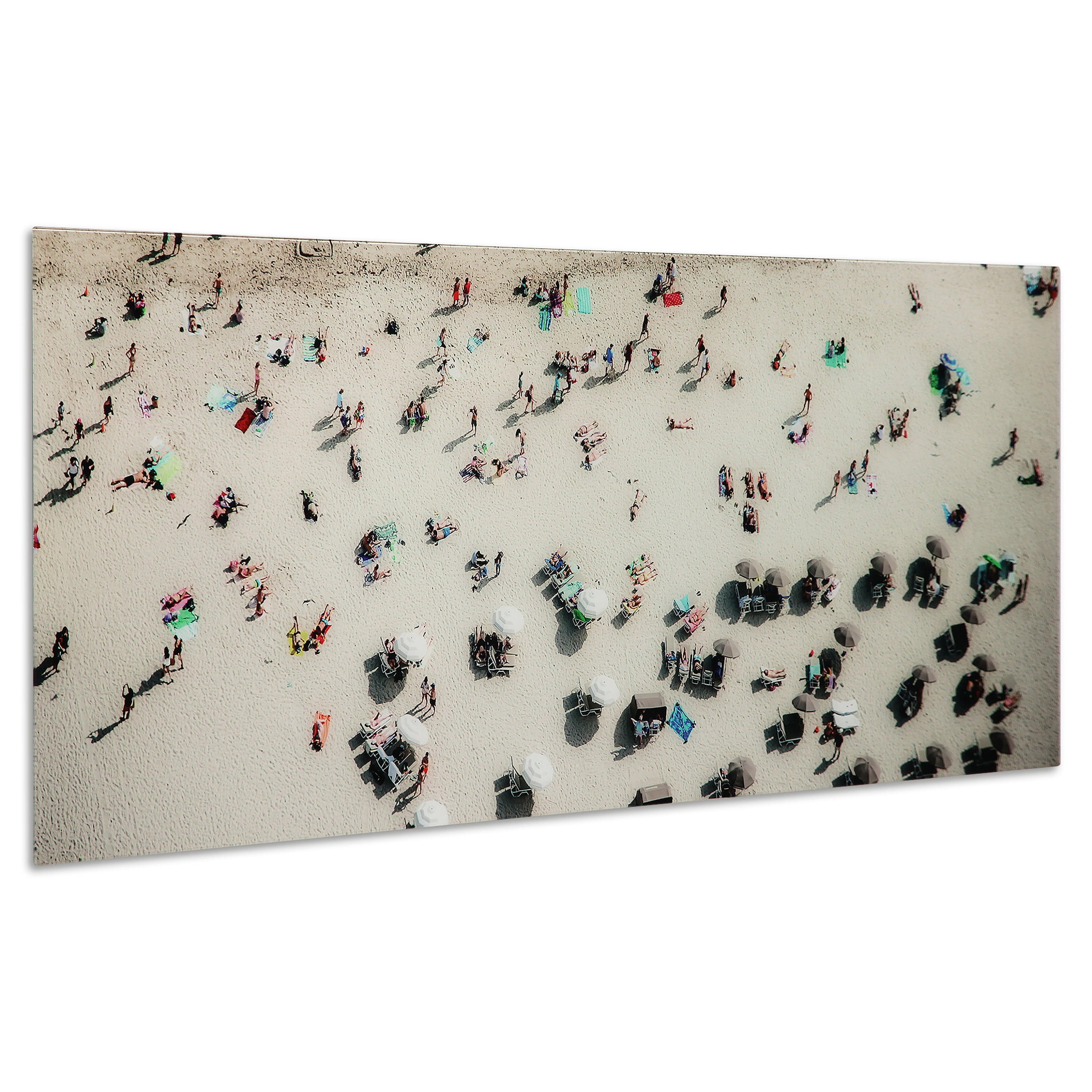 Empire Art Direct Beach Day Frameless Free Floating Tempered Glass Panel Graphic Wall Art, 24" x 63" x 0.2", Ready to Hang