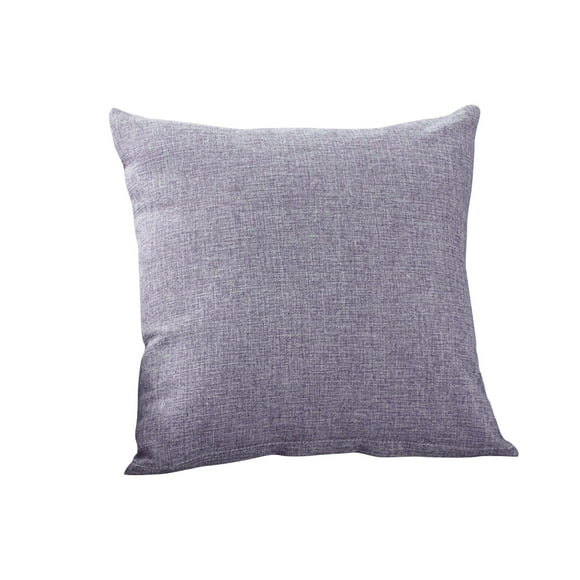 Family Throw Pillowcase Flax Home Living Room Almohada decorativa Funda de cojín 50x50cm (gris)