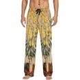 thumbnail image 2 of Flower Oil Painting Men's Pajama Pants Lightweight Sleepwear Bottom Lounge Pants, 2 of 6