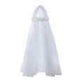 thumbnail image 1 of Capa con capucha para Halloween, disfraz de , disfraz de fiesta de cosplay para actuación en escenario Blanco 120cm, 1 of 8