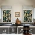 thumbnail image 4 of Tropical Hawaiian Kitchen Curtains 3PCS Set, 27.5x36 Inch Polyester Fabric, Lush Leaf and Flower Patterns, Ideal for Kitchen, Laundry, or Small Bathroom Windows, 4 of 6