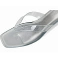 thumbnail image 6 of Tracie Y2K Jelly Thong Kitten Heel Sandal - Clear, 6 of 6