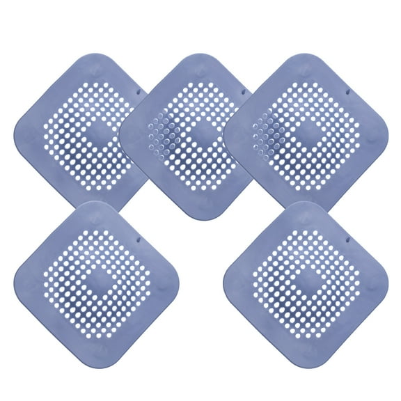 Uxcell 5packs Shower Drain Hair Catcher Round and Convex Drain Strainer for Shower, Purple