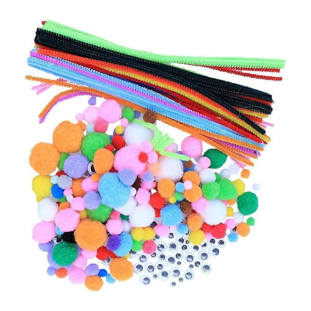 Assorted Color DIY Wool Toy Set for Kids Playing with Twistable Plush Sticks
