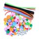 thumbnail image 1 of Assorted Color DIY Wool Toy Set for Kids Playing with Twistable Plush Sticks, 1 of 4