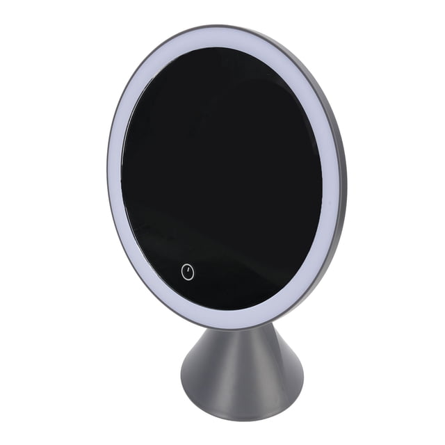 Travel Makeup Mirror, 23 cm Lighted Makeup Mirror 3 Color Temperatures Stepless Dimming for Bedroom