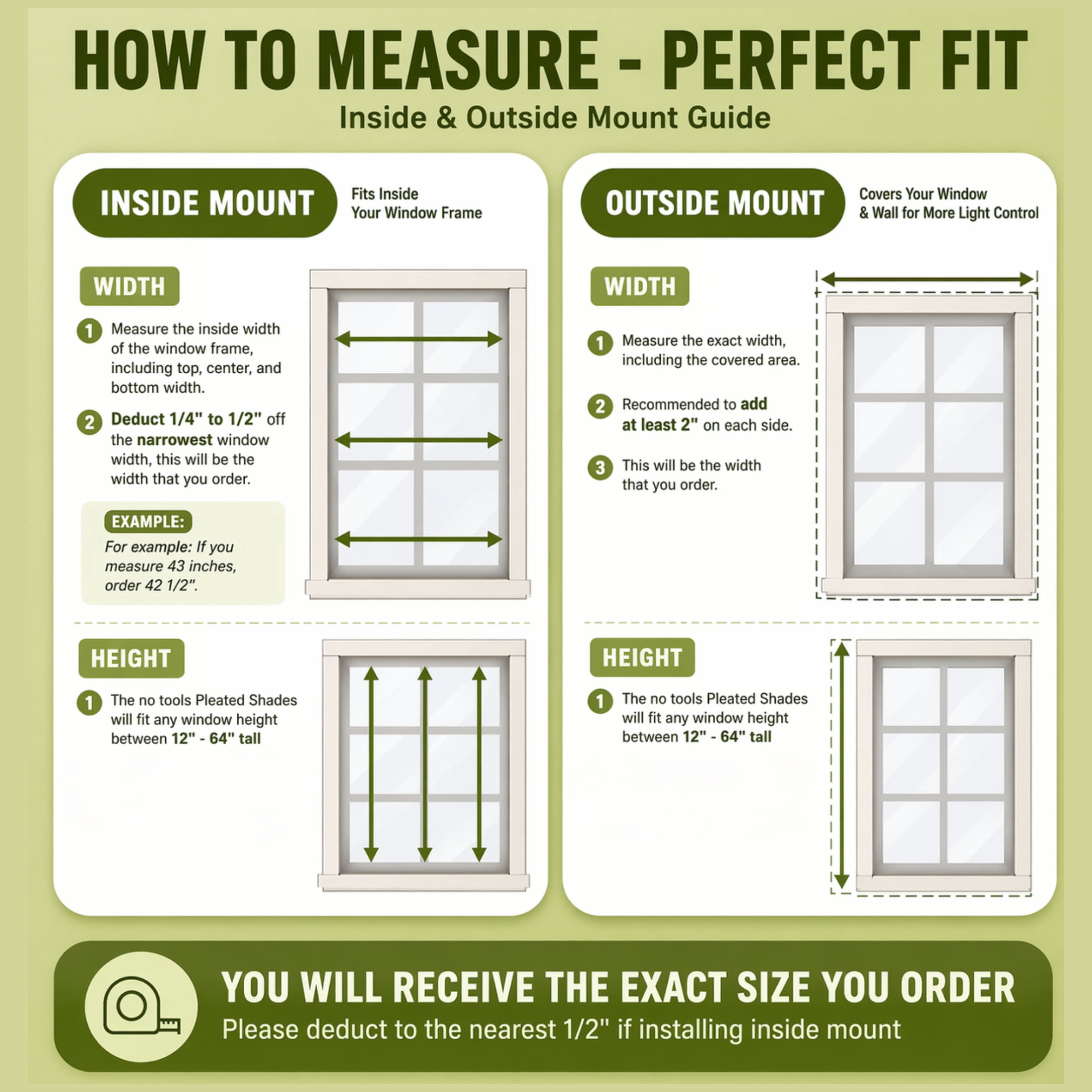 BlindsAvenue No-Drill Blackout Pleated Adhesive Shade- 24.5" W x 64" H - Tool-Free Installation, Cordless Blind for Windows, White