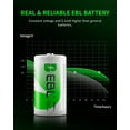 thumbnail image 2 of EBL Rechargeable D Batteries (2 Pack), D Cell Batteries NiMH 1.2V, 2 of 7