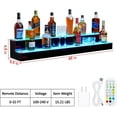 thumbnail image 6 of LED Lighted Liquor Bottle Display Shelf - 2-Tier 48 Inch Acrylic Display with Remote & App Control, 16 Colors, 4 Modes for Liquor Shelving, 6 of 7