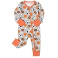 thumbnail image 3 of ATAIKU Infant Baby Footless Pajamas, Bamboo Newborn Boys Zipper Sleepers with Mitten Cuffs, Sleep Play PJs - Football, 3 of 10