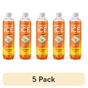 (5 pack) Sparkling Ice Starburst Orange Zero Sugar Flavored Water with Vitamins, Low Calorie, 17 fl oz Bottle