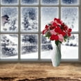 thumbnail image 5 of Mainstays 20.5 Inches Indoor Artificial Poinsettia Bouquet, Red Color, with Ball Shape Ornament. 12.5 Inches Length, 5 of 5