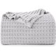 thumbnail image 1 of Manta Utopia Bedding plateada, 100% algodón, gofre, 300 g/m², 1 of 8