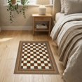 thumbnail image 3 of ODIKA 2'x3' Washable Doormat Non-Slip, Low Pile Waffle Repeating Alternating Distressed Motif Earthy Tweed Durable for Entryway, Kitchen, Laundry Room, 3 of 7
