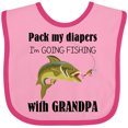 thumbnail image 3 of Inktastic Going Fishing with Grandpa Boys or Girls Baby Bib, 3 of 4