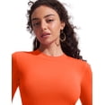 thumbnail image 3 of CRZ YOGA UPF 50+ Cropped Rash Guard Shirts for Women Long Sleeve UV Sun Protection Swim Rashguard Tops, 3 of 4