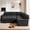 Black, variant on 80" 5 Seat L Shaped Modular Sectional Sleeper Sofa Bed with Pull Out Bed/Reclining Backrest/USB Ports/Storage & Tufted Seat, Sectional Sleeper Couch, Tool-Free Assembly,Chenille Fabric Green