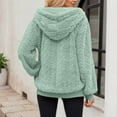 thumbnail image 4 of FASHOFT Womens Fuzzy Hoodies Winter Warm Pullover Sport Hoodie Cozy Oversized Hooded Sweatshirt with Pockets Athletic Hoodies Green XXL, 4 of 8