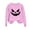 #014-Pink, variant on Neewe Women's Casual Crew Neck Sweatshirt Halloween Printed Loose Soft Long Sleeve Pullover Tops