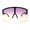 Black Purple Yellow, variant on Mono Lens Rimless Oversized Shield Plastic Half Rim Sunglasses Peach Brown Green