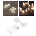 thumbnail image 4 of Luz decorativa de conejito de Pascua, bonita farola, funciona con pilas, 20 luces LED conejo claro, 4 of 9