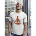 thumbnail image 2 of Skeleton Yoga Meditation T-Shirt Men -Image by Shutterstock, Male 3X-Large, 2 of 4