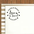 thumbnail image 2 of Printtoo Personalized&nbsp;Blue Self Inking Wedding Favor Custom Stamper Love Is Sweet Round Heavy Duty Stamp-40 mm, 2 of 6