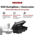 thumbnail image 3 of Yakima EXO SwingBase Hitch Base Rack & EXO GearLocker Car Rooftop Cargo Carrier Box, Black, 3 of 11