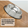 thumbnail image 3 of 2 Pack Stainless Steel Non-Skid Pet Dog Water and Food Bowl for Small Dog Cat Animals, 3 of 7