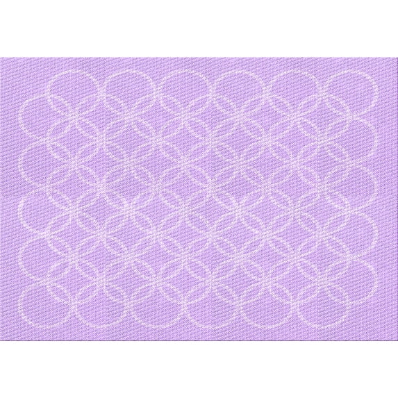 Ahgly Company Machine Washable Indoor Rectangle Transitional Violet Purple Area Rugs, 8' x 12'