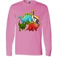 thumbnail image 3 of Inktastic Cute Dinosaurs Long Sleeve T-Shirt, 3 of 5